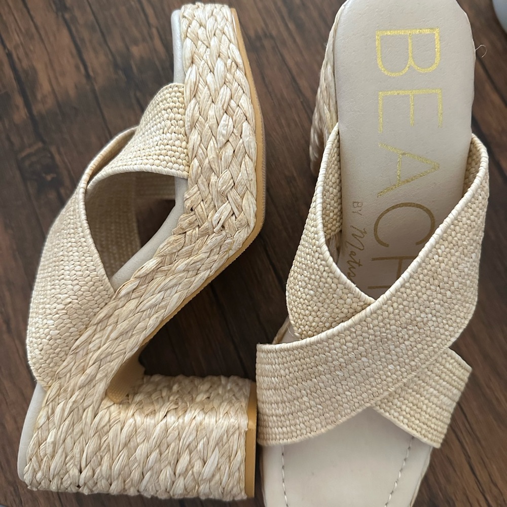 Women's Cream Espadrille Sandals